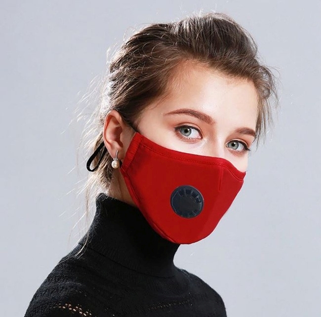 Многоразовая защитная маска с клапаном, сменный вкладыш (1 шт). Красная .