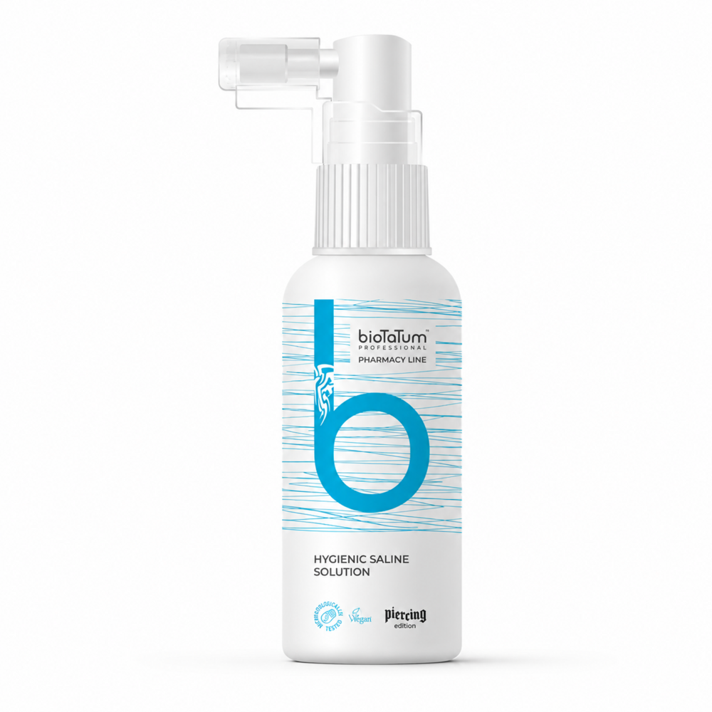 Набор растворов ухода за пирсингом BioTaTum Hygienic Saline Solution, Hygienic Rinsing Solution, 2 х 50 мл, фото 2