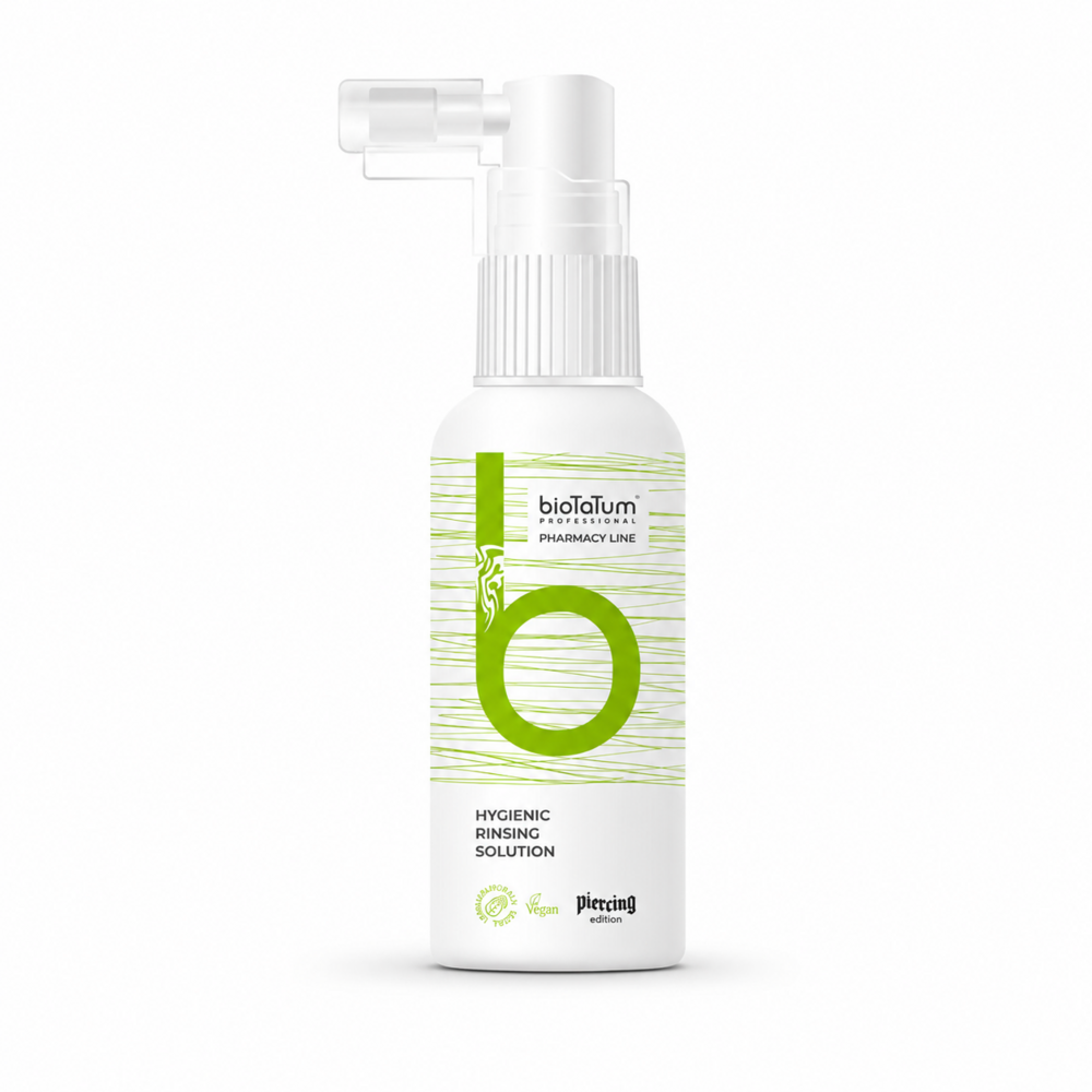 Набор растворов ухода за пирсингом BioTaTum Hygienic Saline Solution, Hygienic Rinsing Solution, 2 х 50 мл, фото 3