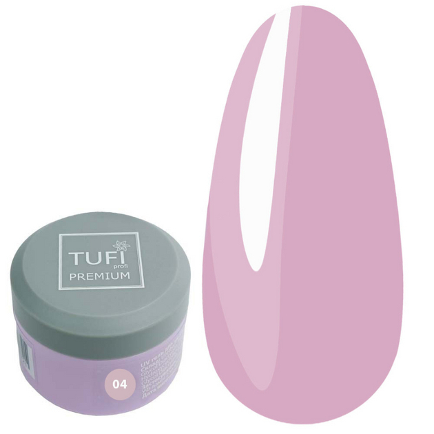 Гель моделюючий TUFI profi Premium Builder Gel №04 Pink Petal UV, 15 г 