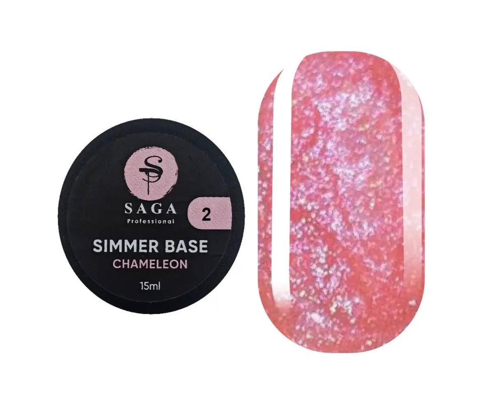 База камуфлирующая Saga Shimmer Chameleon №02, 15мл