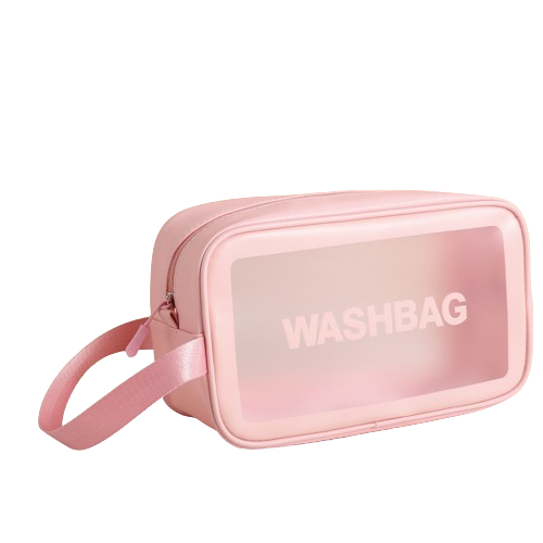 Косметичка водонепроницаемая дорожная Washbag 26х9х16 см, розовая