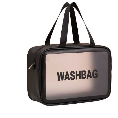 Косметичка водонепроникна дорожня Washbag 31х12х22 см, чорна