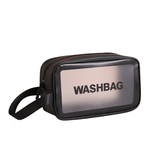 Косметичка водонепроницаемая дорожная Washbag 26х9х16 см, черная