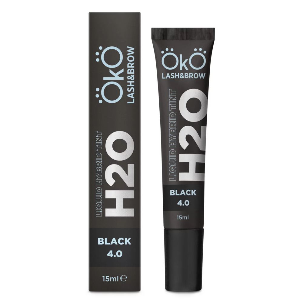 Фарба для брів та вій OKO Liquid Hybrid Tint H2O 4.0 Black, 15 мл