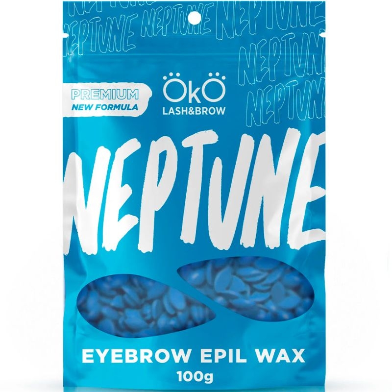 Гарячий віск у гранулах Oko Eyebrow Epil Wax Neptune Blue, 100 г, фото 1