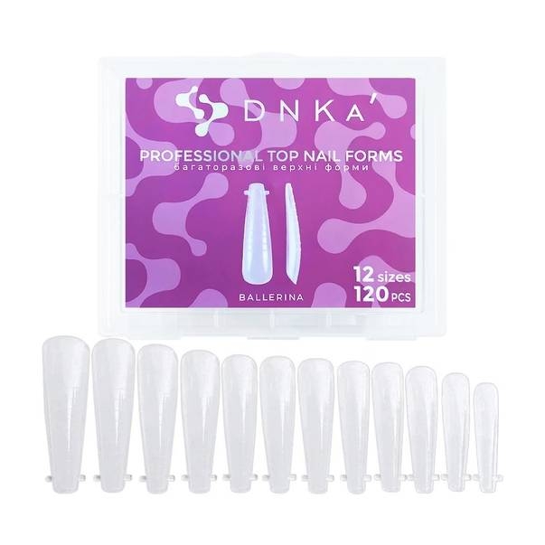 Формы для наращивания DNKa Reusable Upper Nail Forms Ballerina (120 шт/уп), фото 1