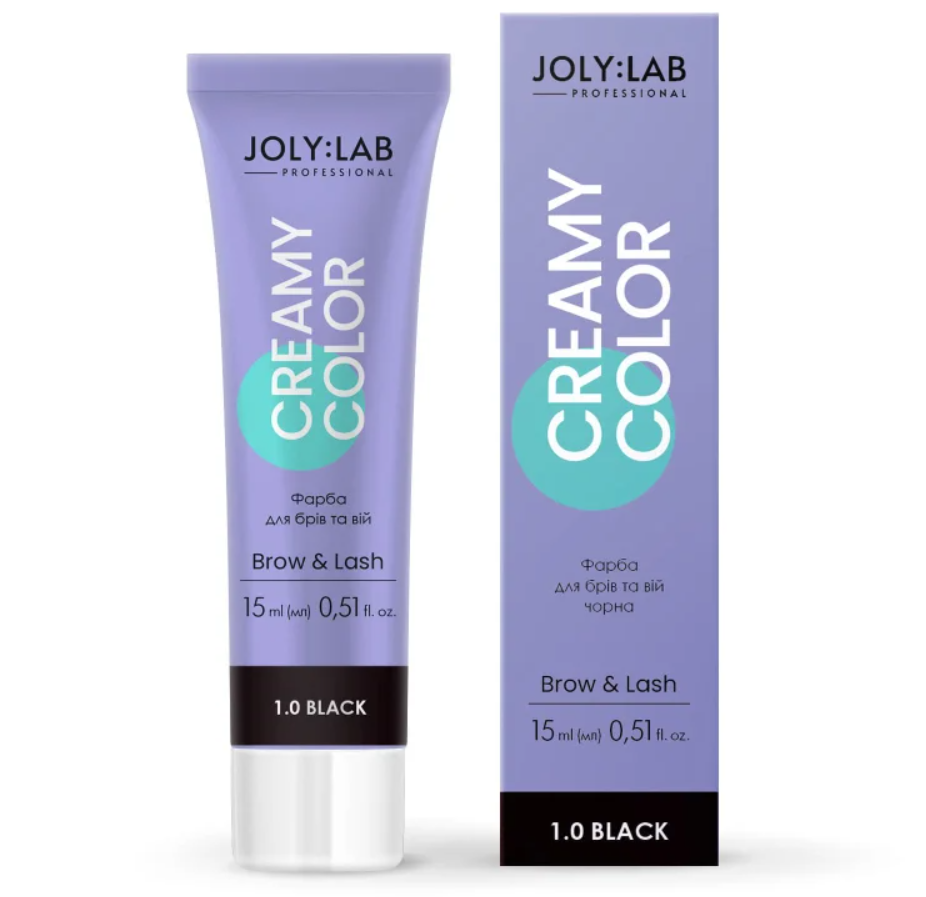 Краска для бровей и ресниц Joly:Lab Creamy Color черная 15 мл, фото 1