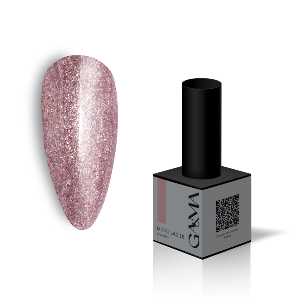 Моно лак для педикюру GA&MA Mono Lac №15 6 мл, фото 1