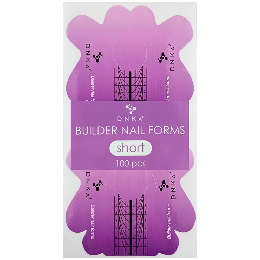 Форми для нарощування нігтів DNKa Paper Nail Forms Short (100 шт/уп), фото 1