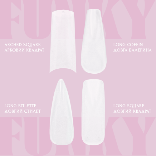Тіпси гелеві Adore Professional Funky Gel Tips Mix, фото 2
