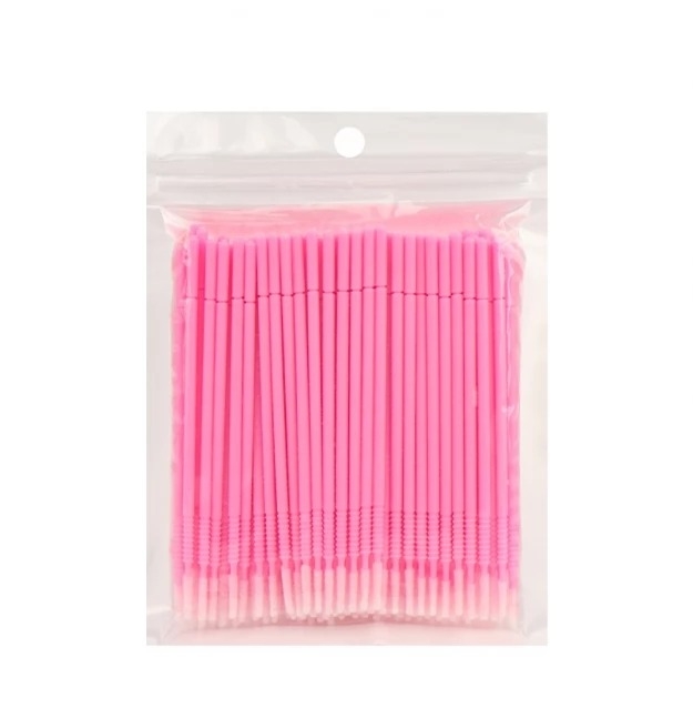 Мікробраші подовжені в пакеті Long Head (100 шт) рожеві, фото 1