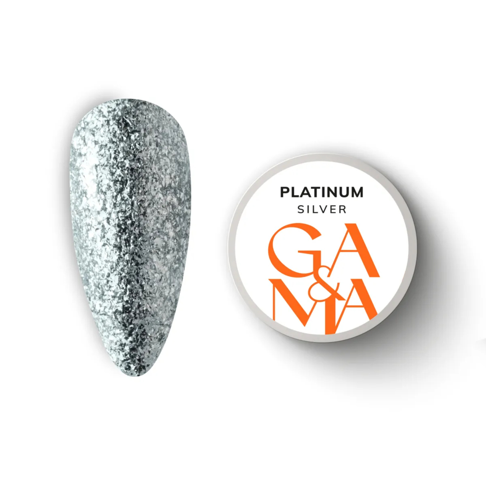 Гель для дизайна GA&MA Platinum Silver 5 г, фото 1