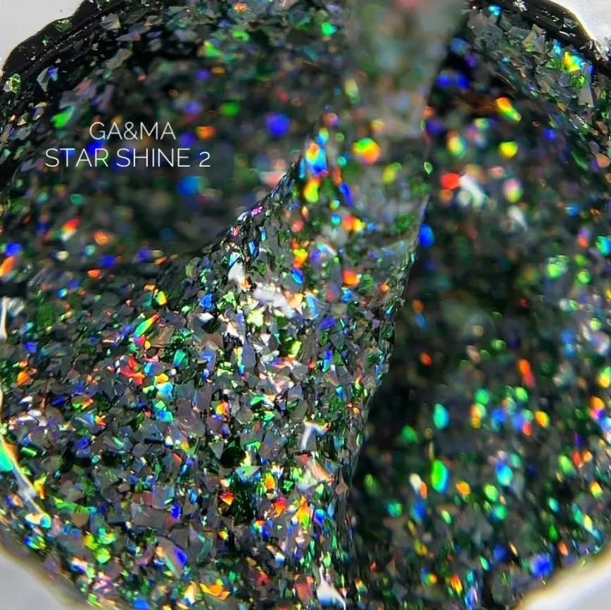 Гель для дизайну GA&MA Platinum Star shine №02 5 г, фото 2