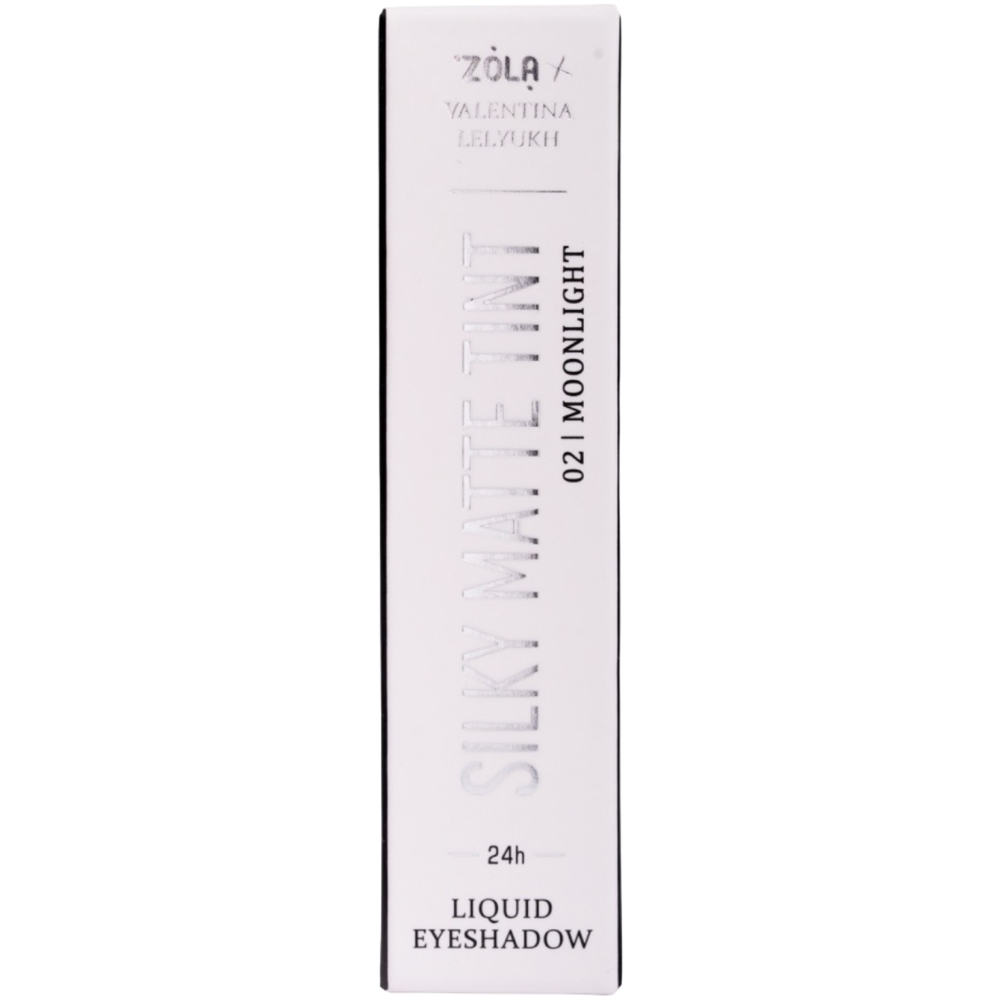 Тіні для повік рідкі ZOLA x Valentina Lelyukh  Silky Matte Tint 02 Moonlight, фото 5