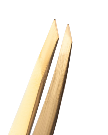 Пінцет професійний для брів Zola Premium Series золотистий, фото 2