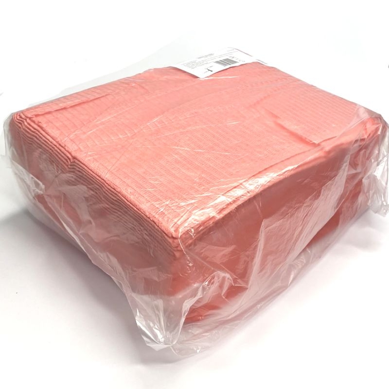 Серветки медичні Panni Mlada тришарові водонепроникні 33х41 см з ламінованого паперу (50 шт/уп) рожевий, фото 2