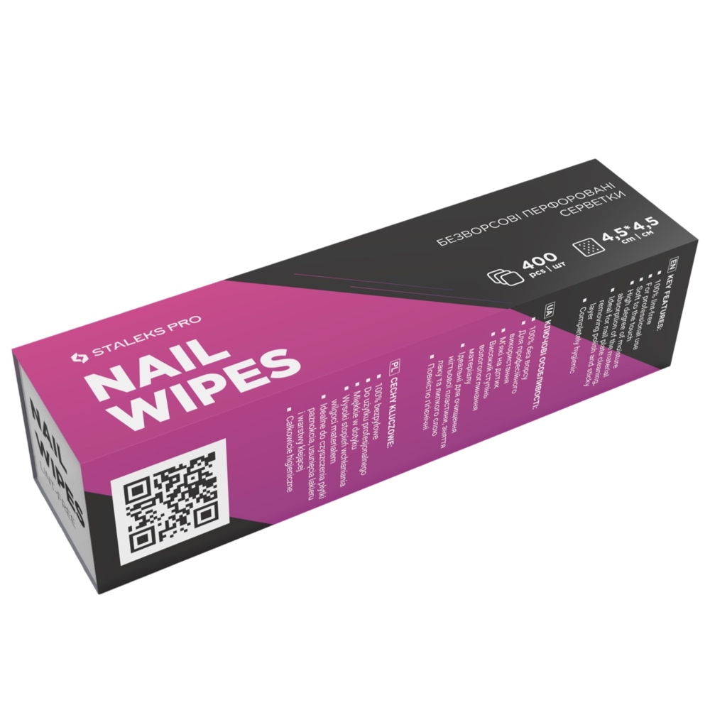 Серветки перфоровані безворсові Staleks Expert 400 шт, фото 3