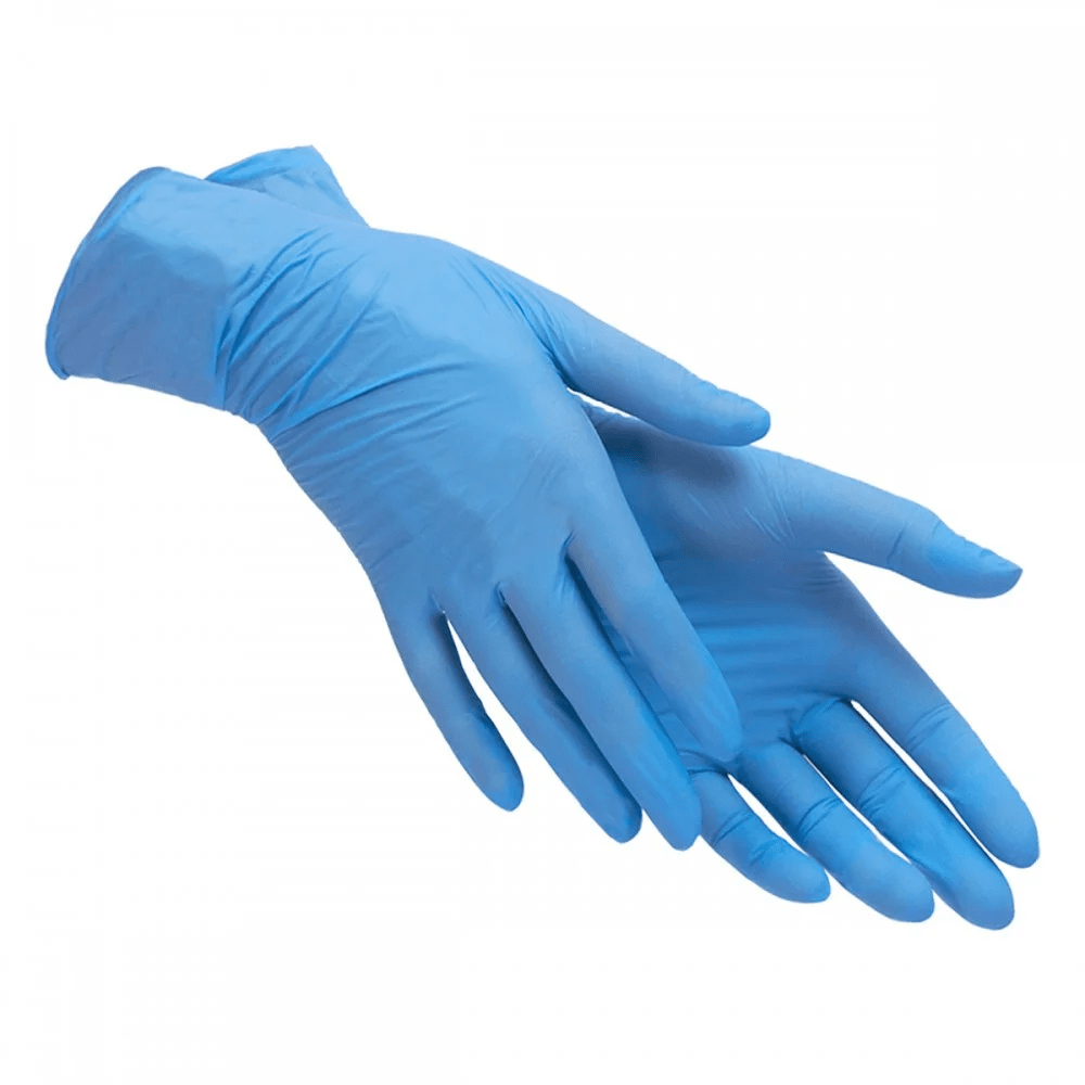 Рукавички нітрилові MERCATOR Nitrylex Basic неопудренні S, (100 шт/пач), блакитні