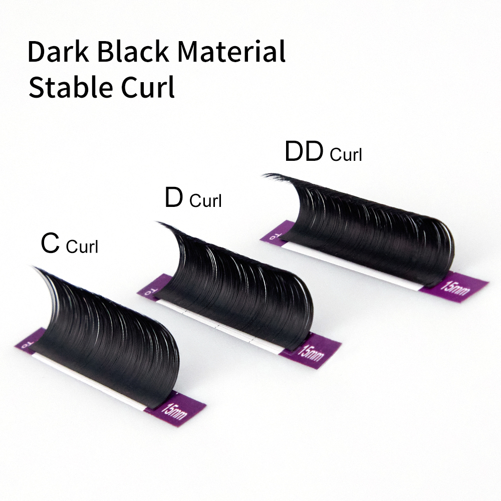 Ресницы Nagaraku New generation черные Mix L 0.1 7-15 мм, фото 4