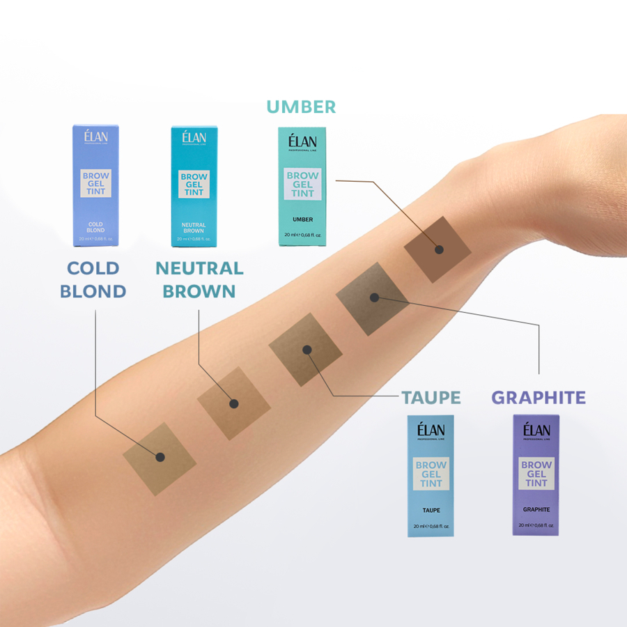 Краска-гель для бровей Elan Graphite 20 мл, фото 5