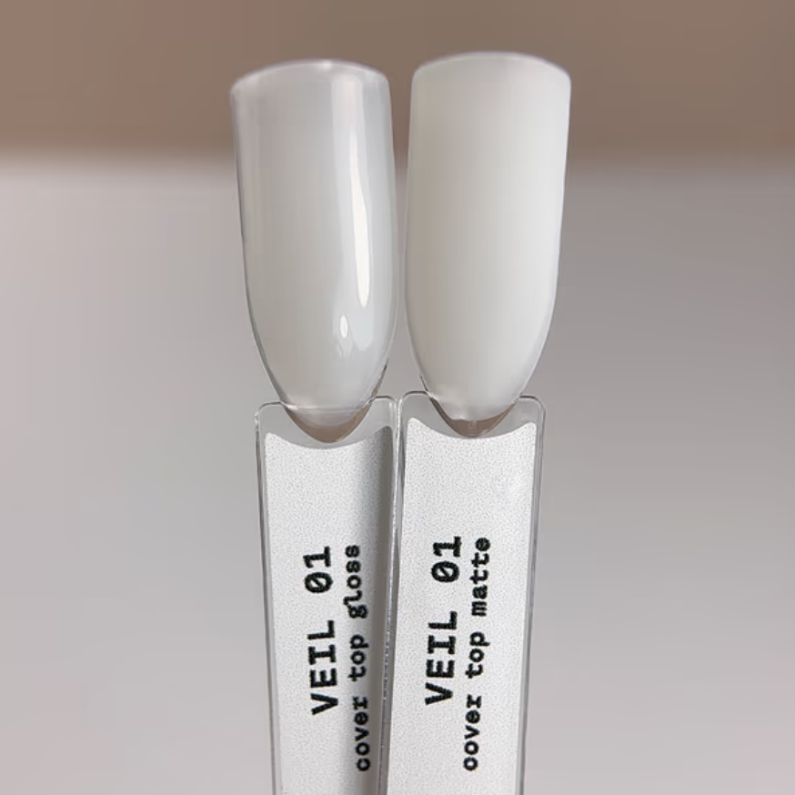 Топ камуфлирующий Biblioteka Gloss Cover Top №01 Veil Полупрозрачный молочный 10 мл, фото 2