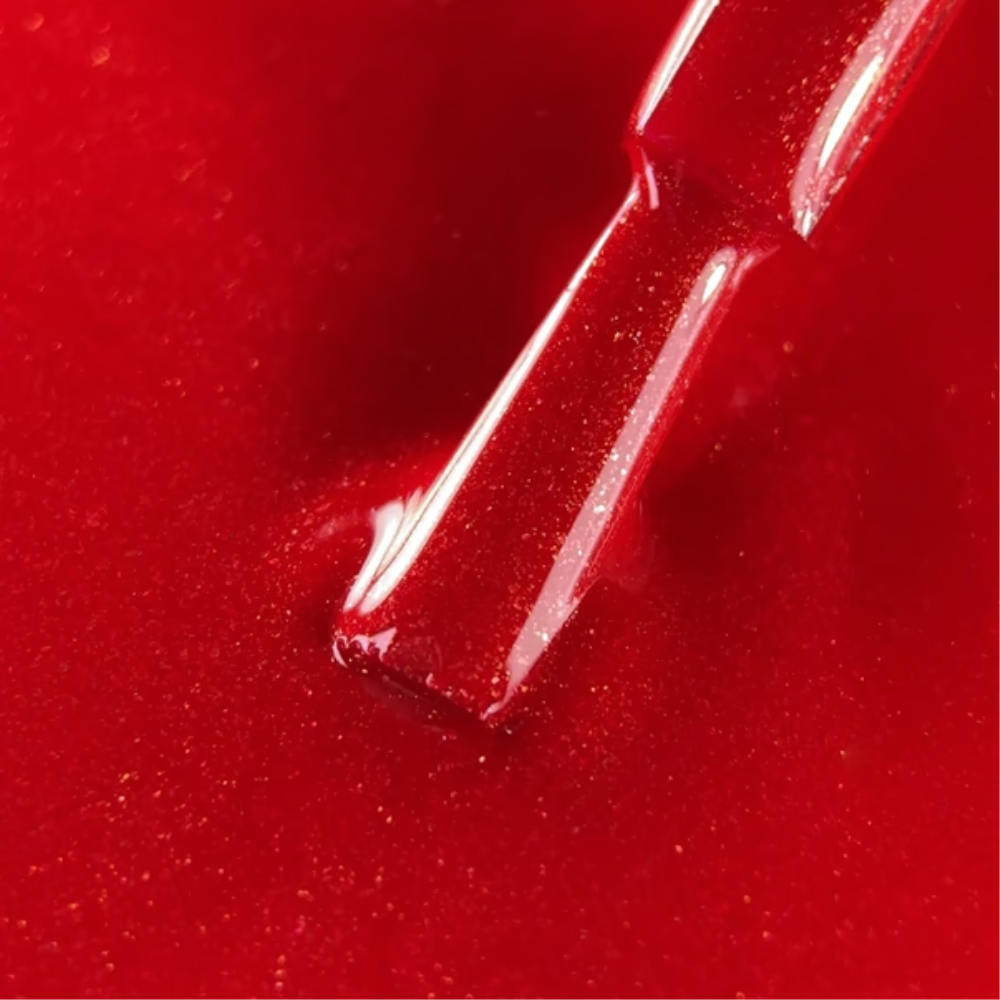 Гель-лак Biblioteka Spark Red Красный с мелким шимером 10 мл, фото 4