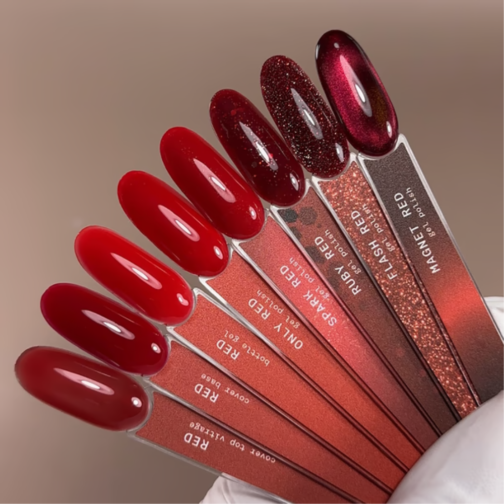 Гель-лак светоотражающий Biblioteka Flash Gel Polish Red Красный 10 мл, фото 3