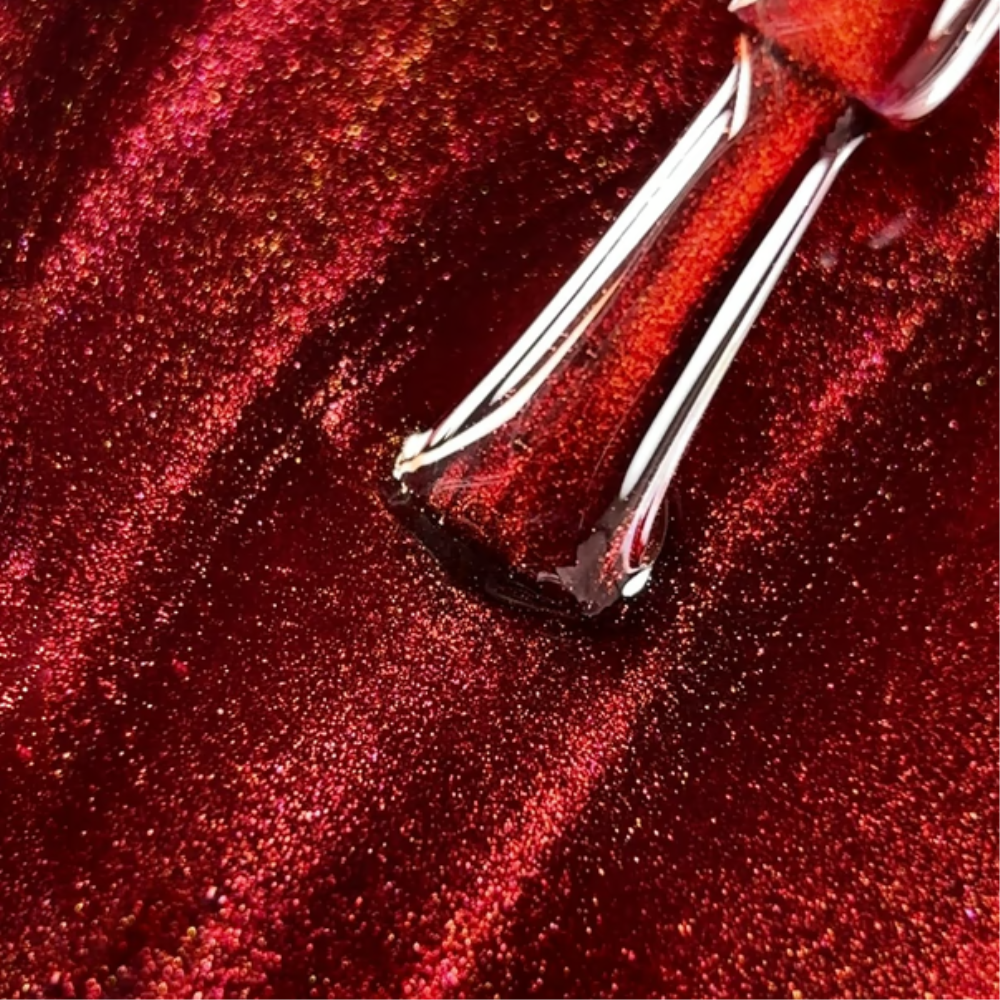 Гель-лак Biblioteka Cat Eye Magnet Red 10 Красный мл, фото 5