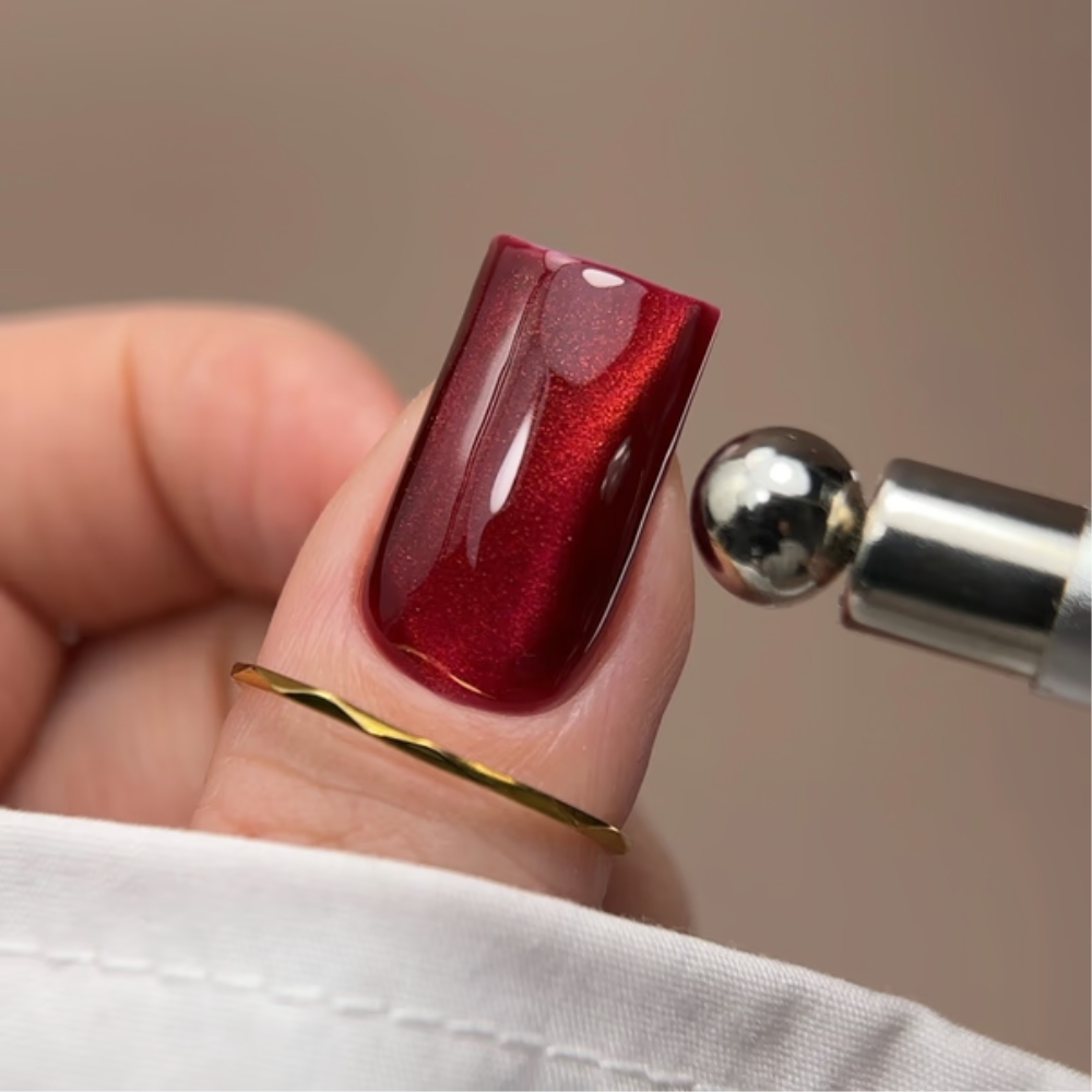 Гель-лак Biblioteka Cat Eye Magnet Red 10 Красный мл, фото 2