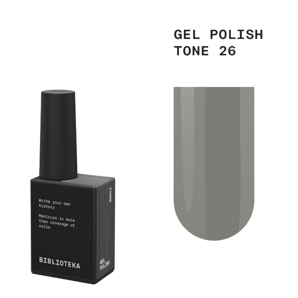 Гель-лак Biblioteka Statement №26 Tone Серый 10 мл, фото 1