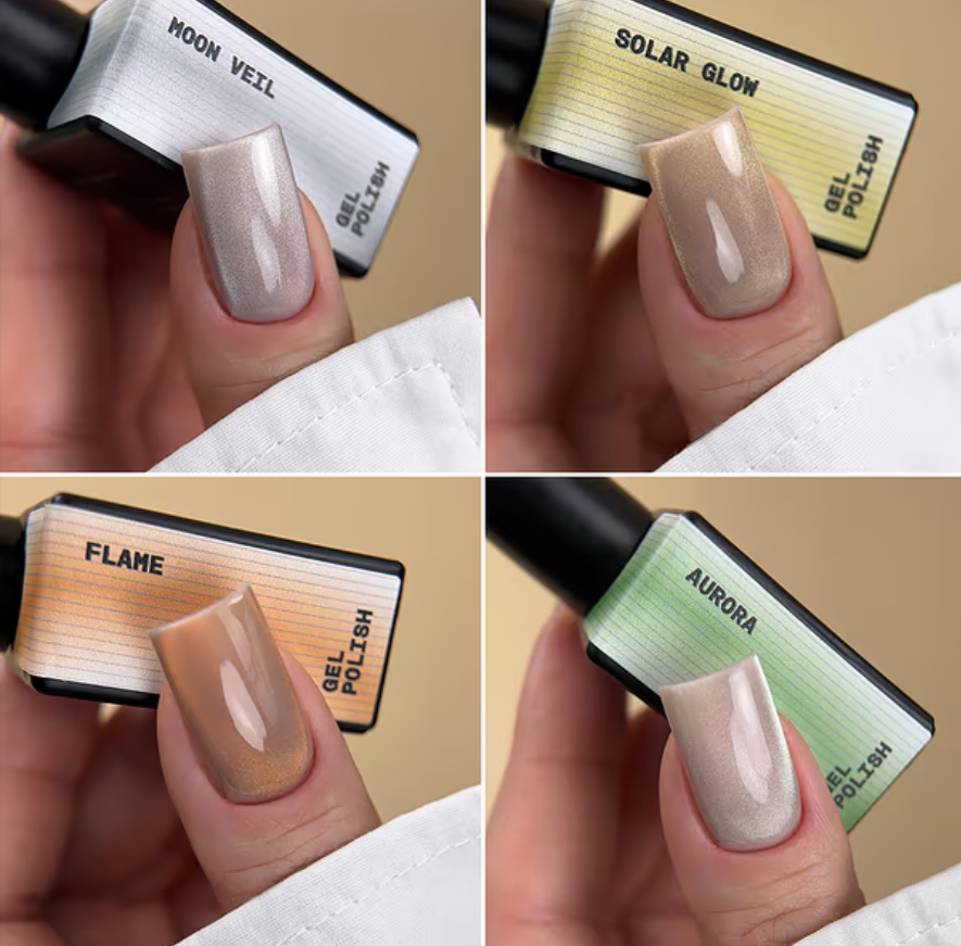 Набор гель-лаков Biblioteka Cat Eye Gel Polish Set Rays №09-16 10мл, фото 5