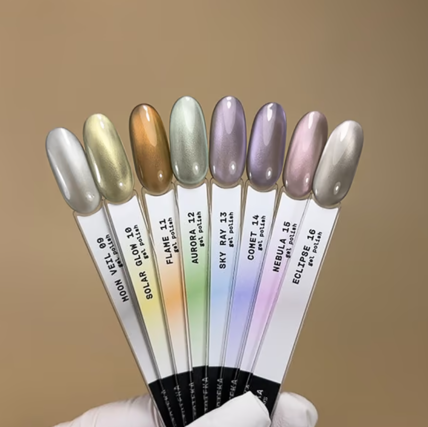 Набор гель-лаков Biblioteka Cat Eye Gel Polish Set Rays №09-16 10мл, фото 2