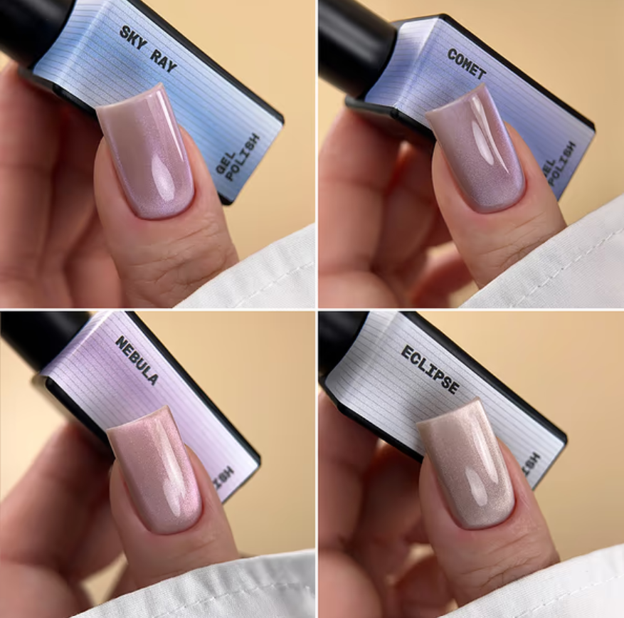 Гель-лак Biblioteka Cat Eye Rays №09 Moon Veil Нежный серебристо-белый 10 мл, фото 2