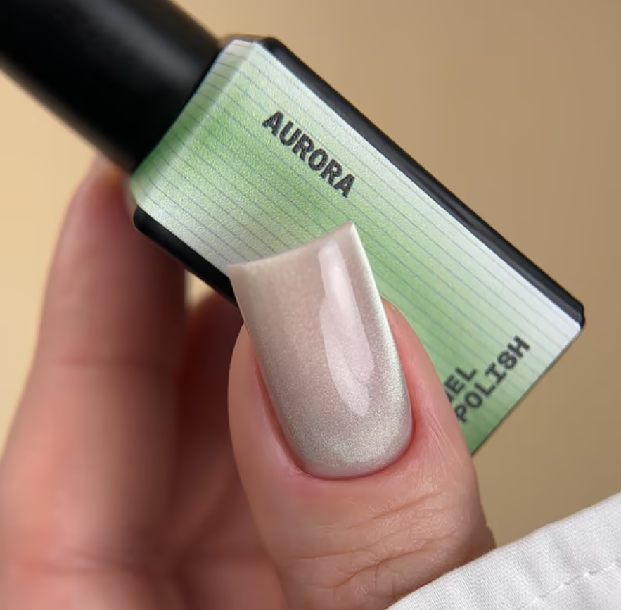 Гель-лак Biblioteka Cat Eye Rays №12 Aurora Зелено-перламутровий 10 мл, фото 4