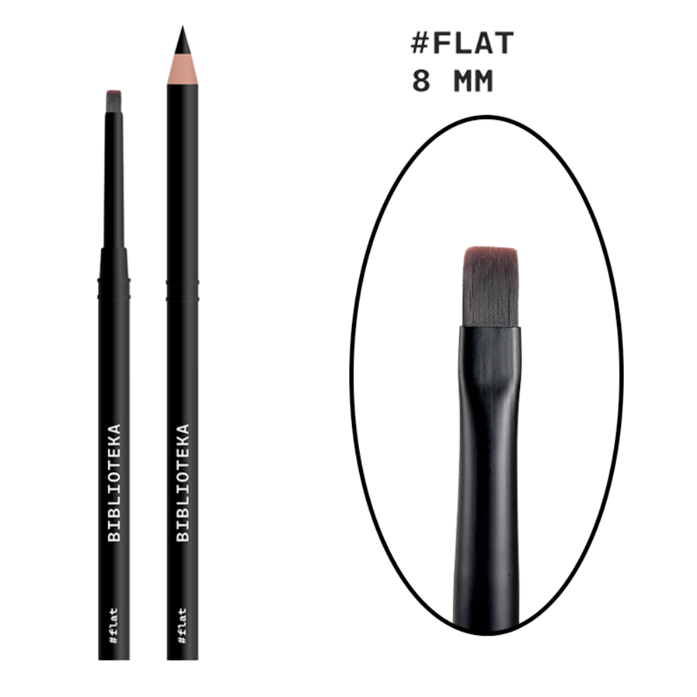 Пензлик для полігелю та густих матеріалів Biblioteka Flat 8 мм, фото 1