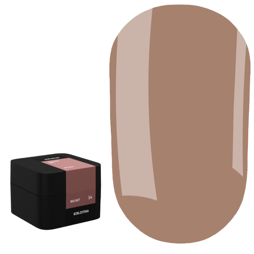 Гель моделирующий Biblioteka Builder Gel №14 Walnut Орех 30 мл, фото 1