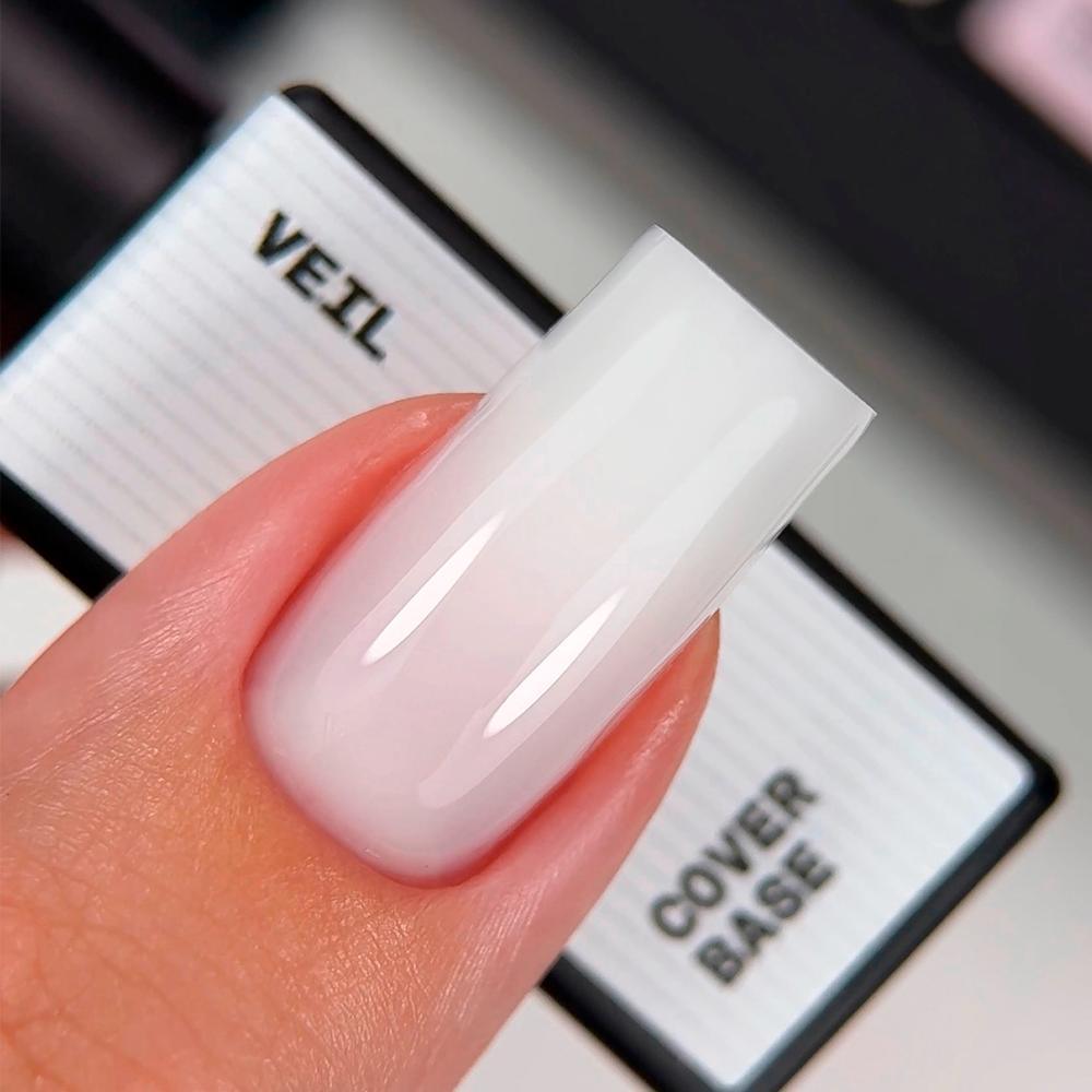 База камуфлирующая Biblioteka Cover Base №01 Veil Полупрозрачный молочный 10 мл, фото 2