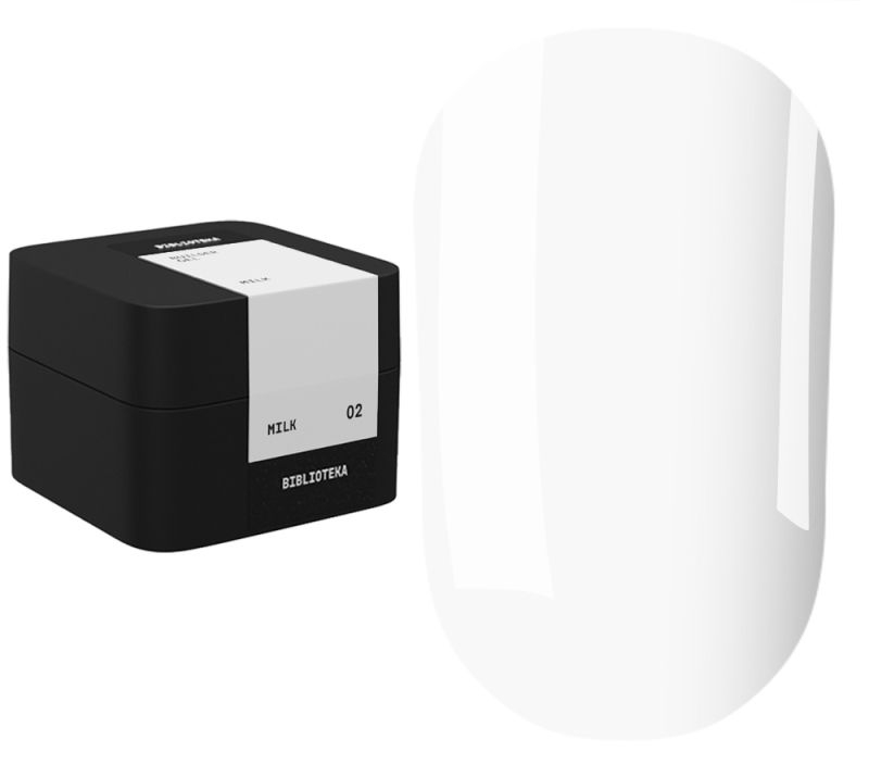 Гель моделюючий Biblioteka Builder Gel №02 Milk  Молочний 30 мл, фото 1