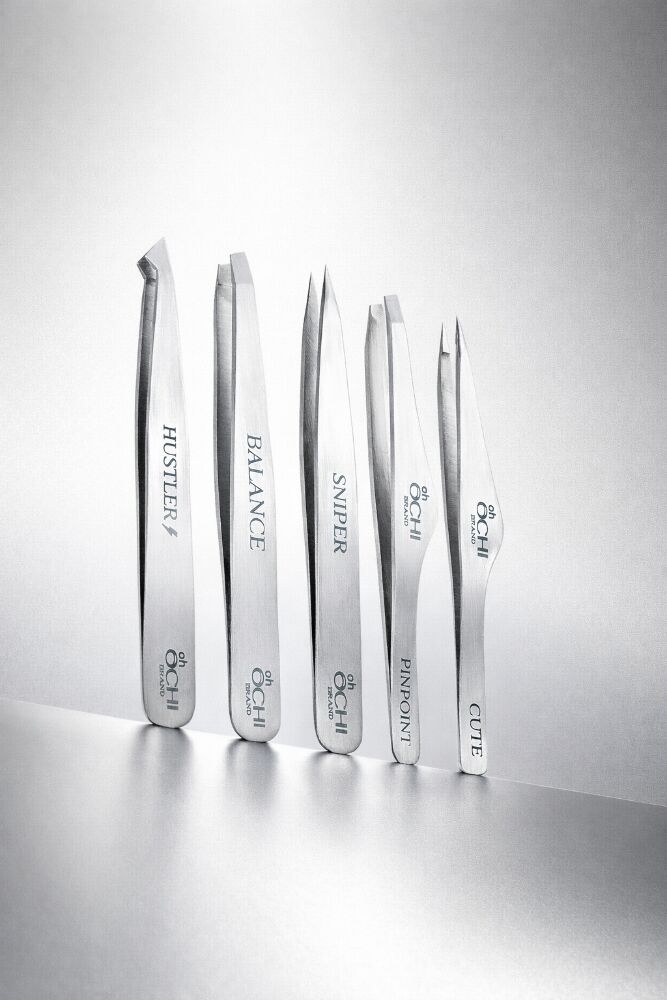  Пинцет профессиональный для бровей Oh Ochi Balance скошенный, фото 2