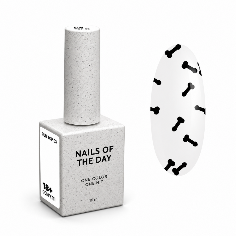 Top Nails Of The Day Fun №03 Чорний 10 мл, фото 1