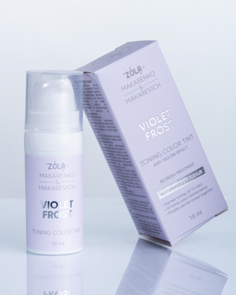 Фарба тонуюча для брів Zola x Makarenko x Makarevich Toning Color Tint Violet Frost 10 мл, фото 3