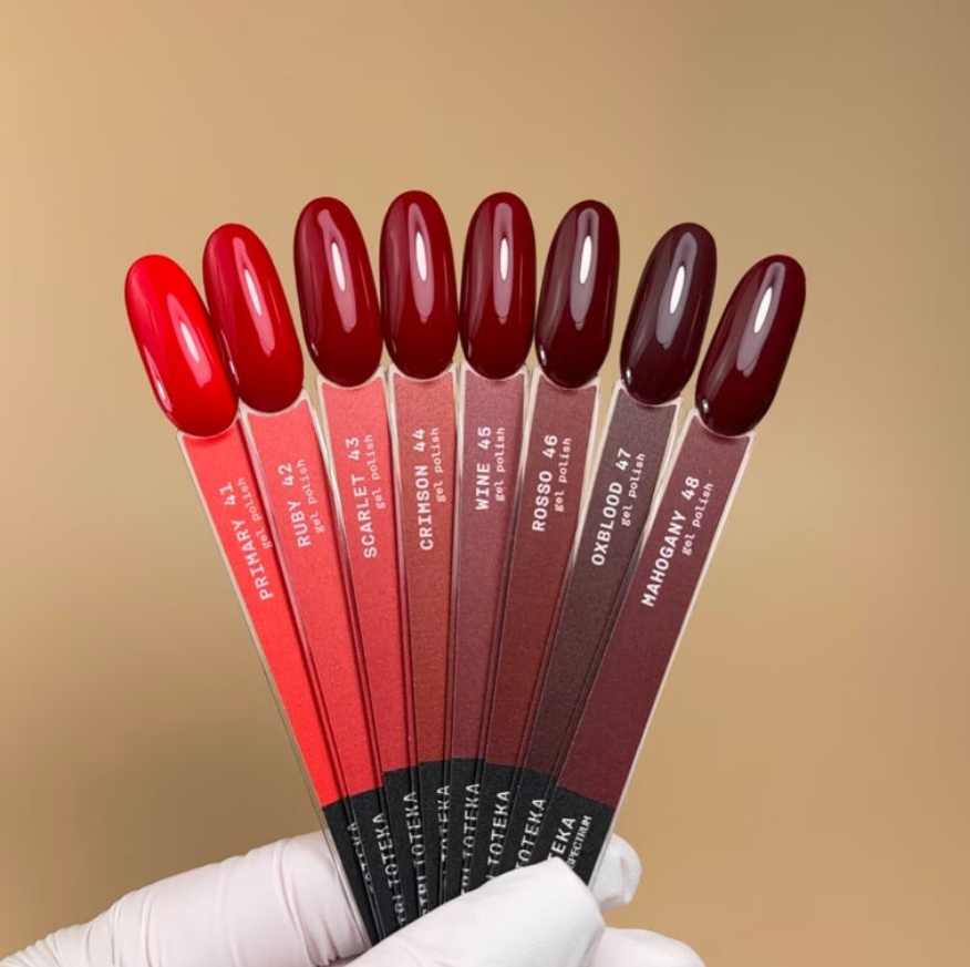 Набір гель-лаків Biblioteka Gel Polish Set Red Spectrum № 41-48 10 мл, фото 2