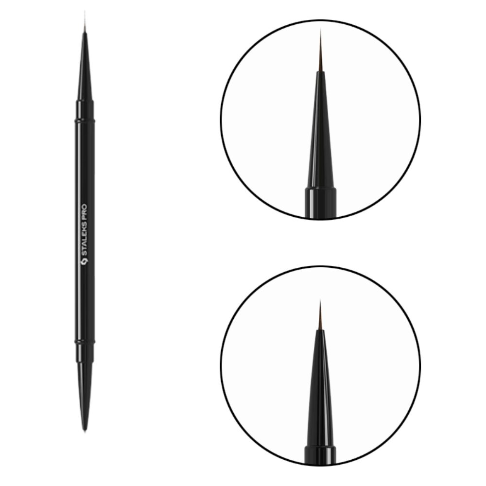 Пензлик двосторонній Staleks Expert лайнер 7 мм х 10 мм, фото 2