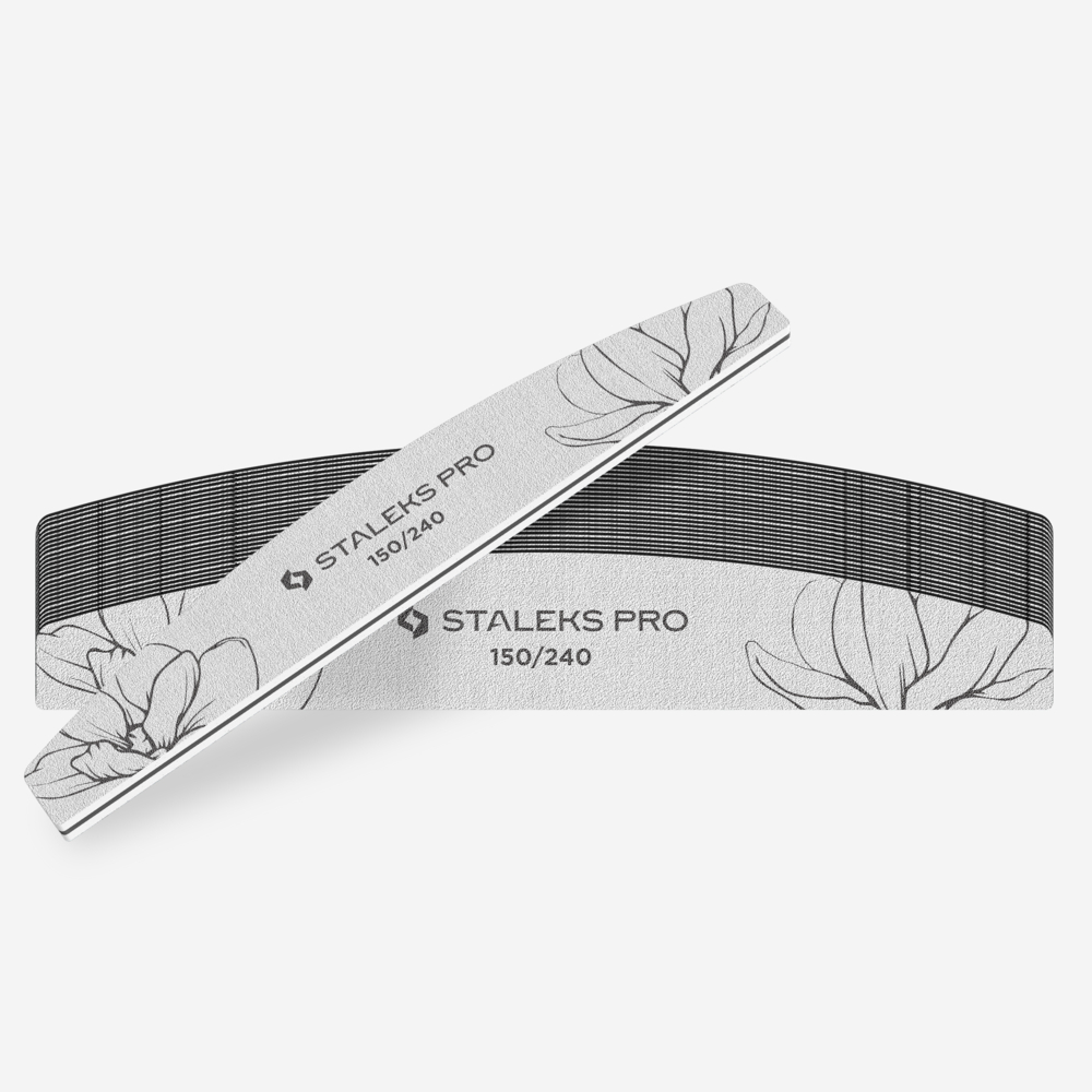 Пилка півмісяць мінеральна Staleks Expert 40 150/240 грит (25 шт), фото 2