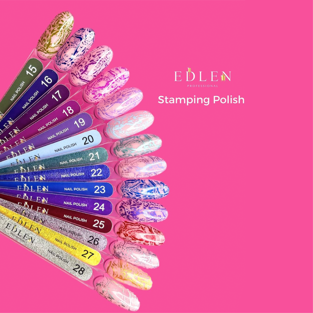 Лак для стемпинга Edlen №28 10 мл, фото 2