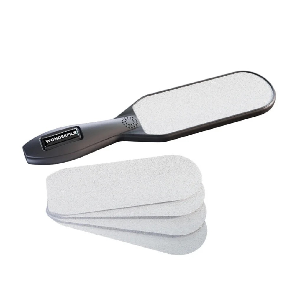 Набір для педикюра Wonderfile терка з 4 файлами 60/80 , фото 1