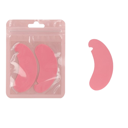 Патчи U -вырез силиконовые многоразовые для ресниц (1пара), розовые, фото 1