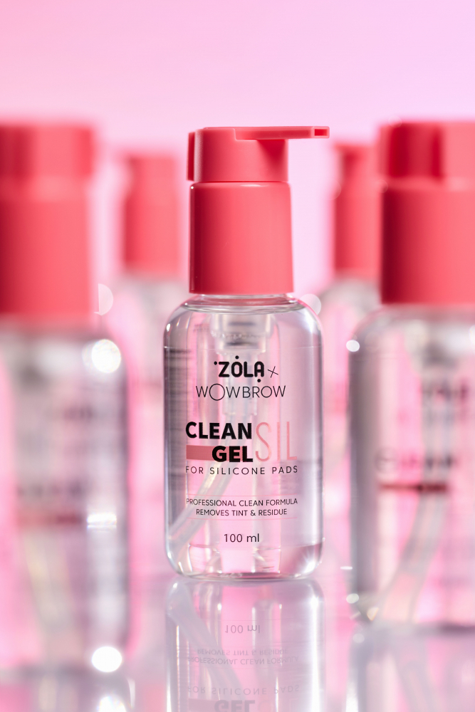 Засіб для очищення валиків для ламінації вій Zola x WowBrow Clean Sil Gel 100 мл, фото 2