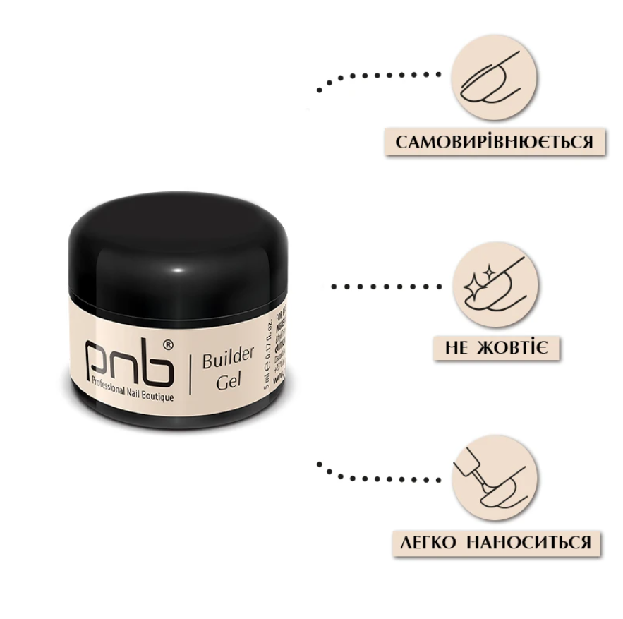 Гель моделирующий PNB Builder Gel №24 Cosmo Blush 15 мл, фото 3